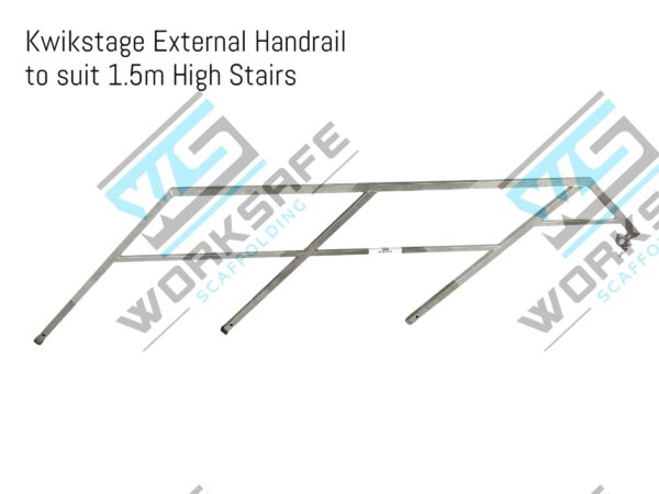 Stairs Aluminium 1.5m rise x 2.4m run x 0.6m wide - Image 2