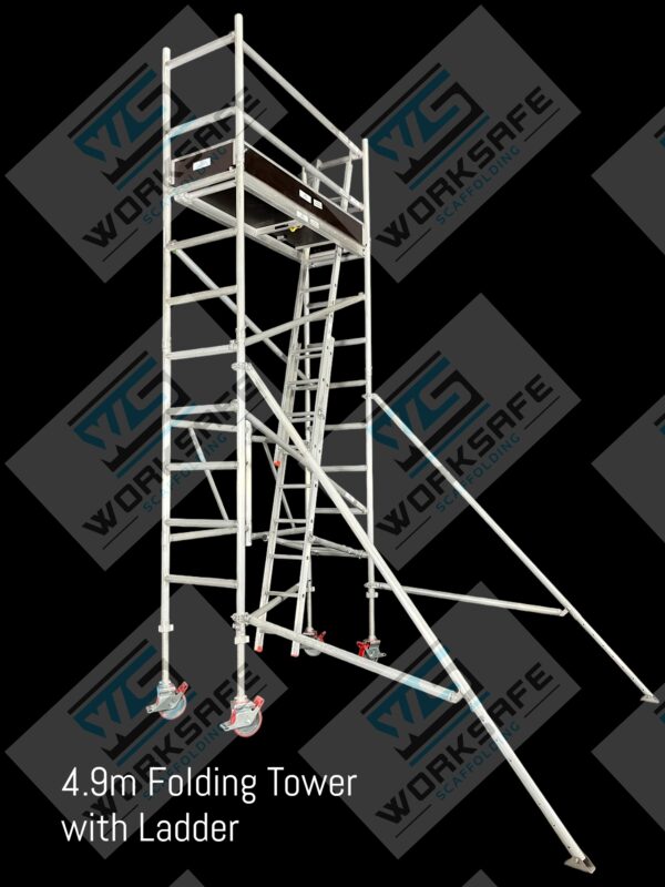 Aluminium Folding Tower 2.0l x 0.73w x 4.9m High