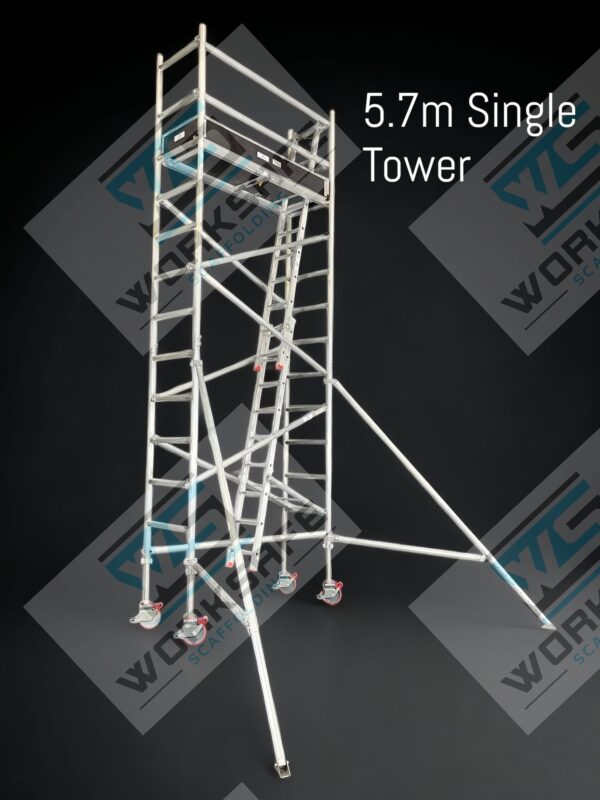 Aluminium Tower 2.0l x 0.73w x 5.7m High