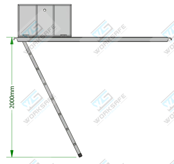 Platform w Hatch and Ladder 2.57x0.62m - Image 3