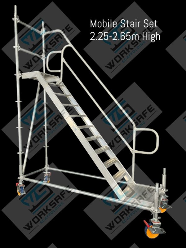 Mobile Stairs 2.4-2.8m High x 2.57m