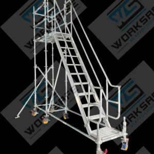 Mobile Stairs 2.9-3.3m High with Platform