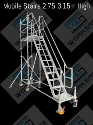 Mobile Stairs 2.9-3.3m High with Platform