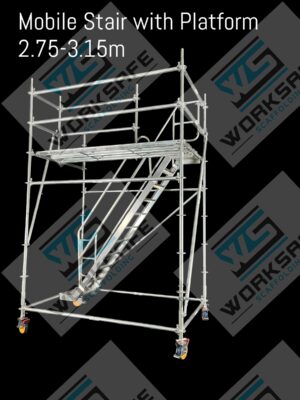 Mobile Stairs 2.9-3.3m High with Large Platform