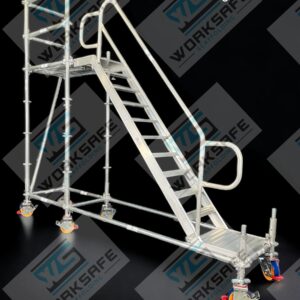 Mobile Stairs 2.4-2.8m High with Platform