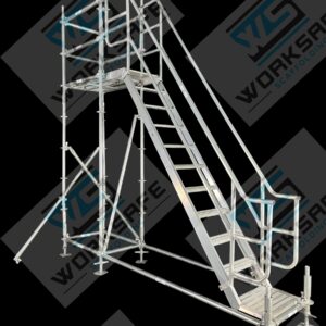 Stairs set 2.7-3.1m High with Platform