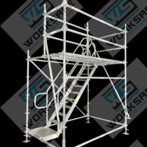 Stairs Set 2.2-2.6m High with Large Platform