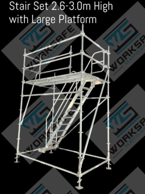 Stairs Set 2.7-3.1m High with Large Platform