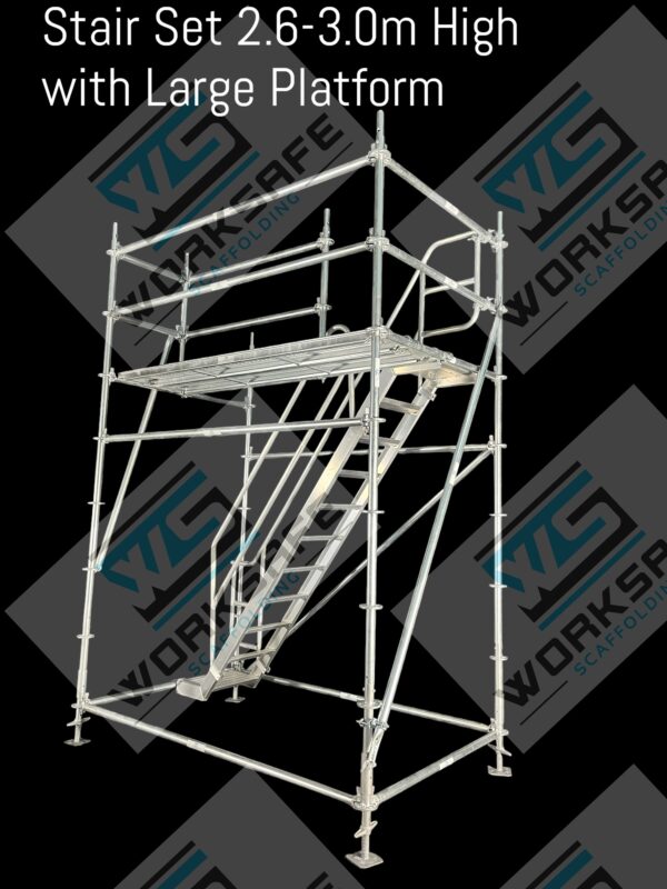 Stairs Set 2.7-3.1m High with Large Platform
