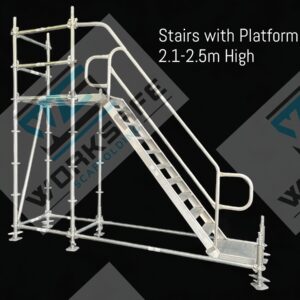 Stairs set 2.2-2.6m High with Platform