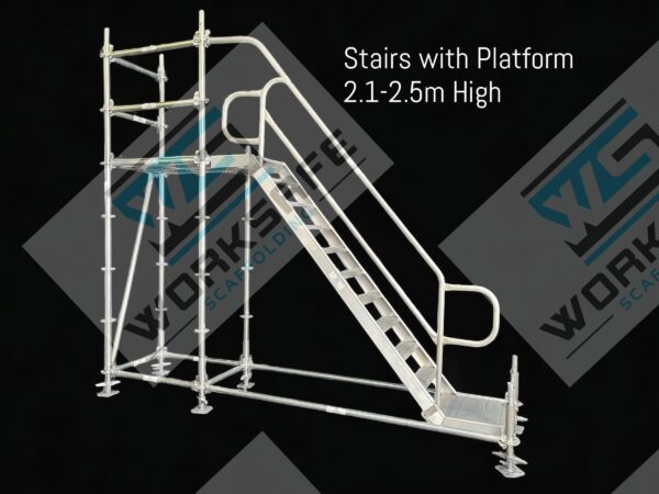 Stairs set 2.2-2.6m High with Platform