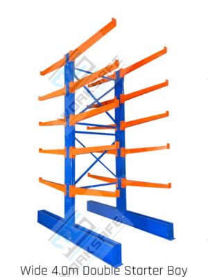Cantilever Shelving Wide 4.0m High Double Sided Extra Bay