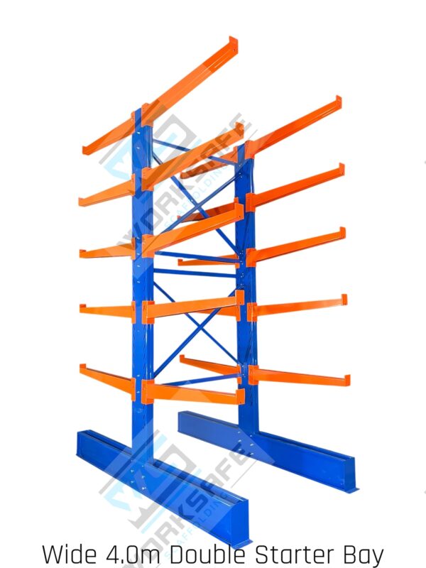 Cantilever Shelving Wide 4.0m High Double Sided Starter Bay