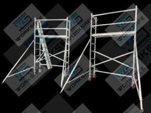 Aluminium Tower 2.0l x 0.73w x 5.7m High/ 2 x Towers 3.7m