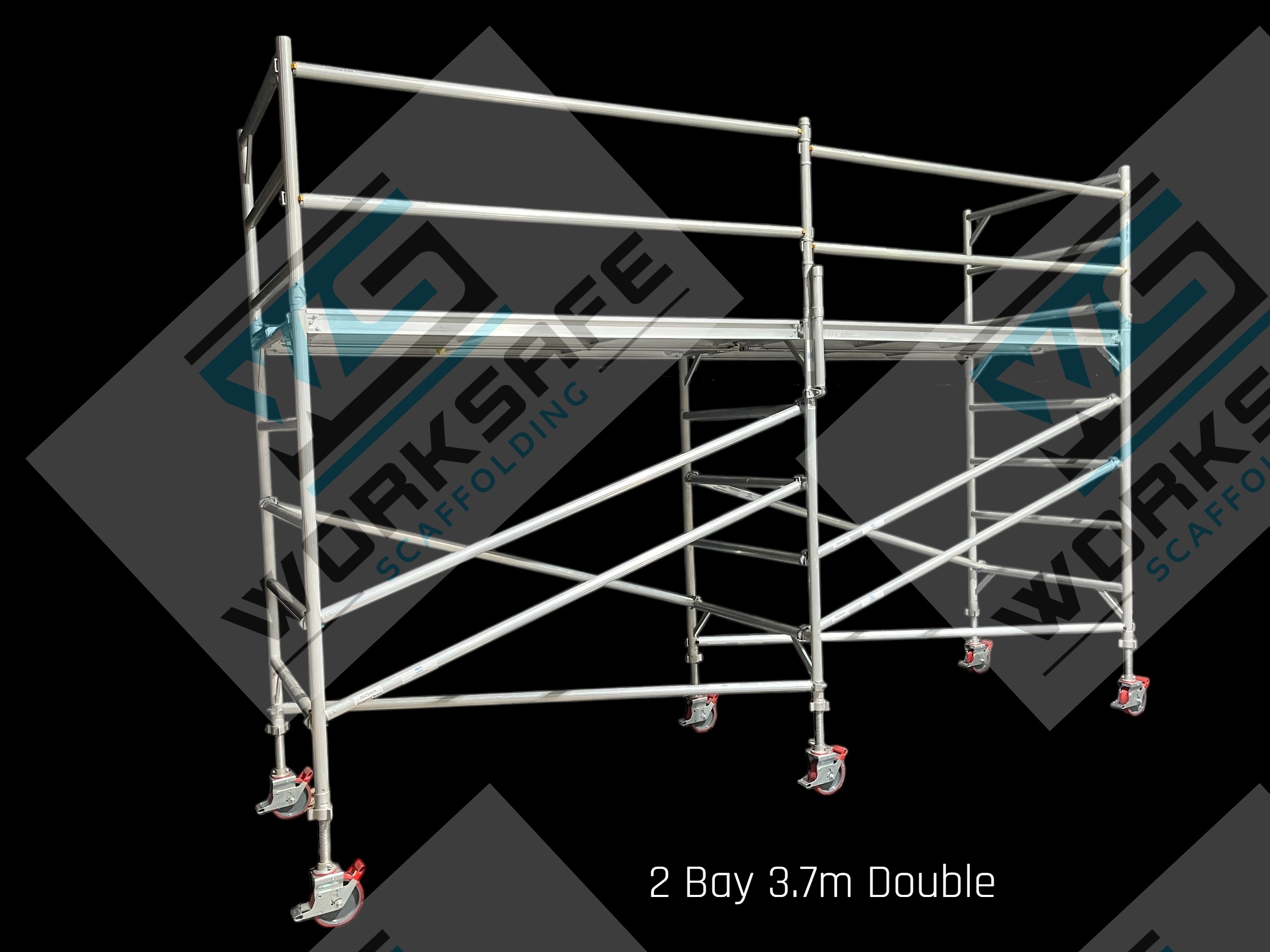 2 Bay Aluminium Tower 5.0l x 1.3w x 3.7m High - Image 2