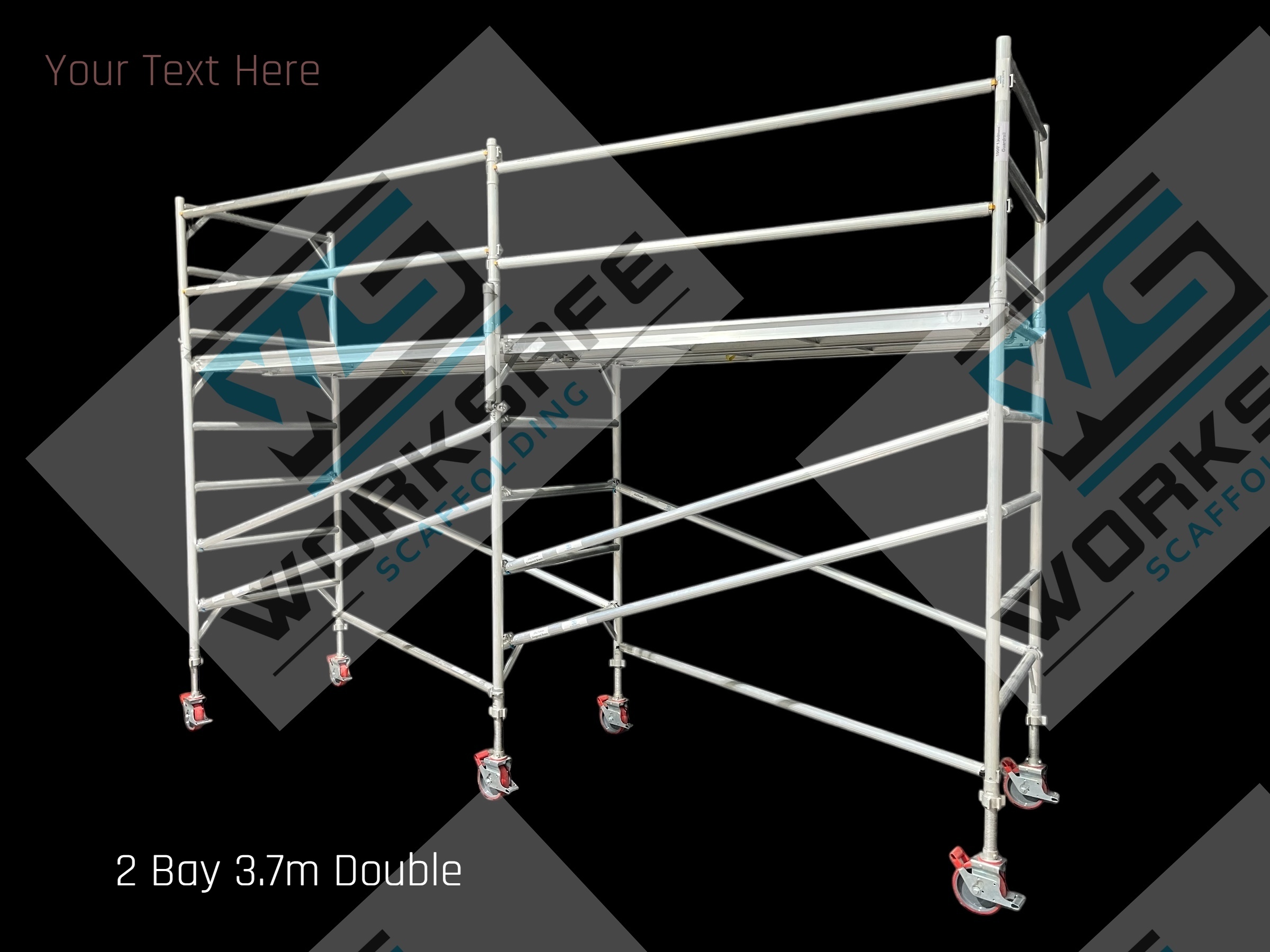 2 Bay Aluminium Tower 5.0l x 1.3w x 3.7m High